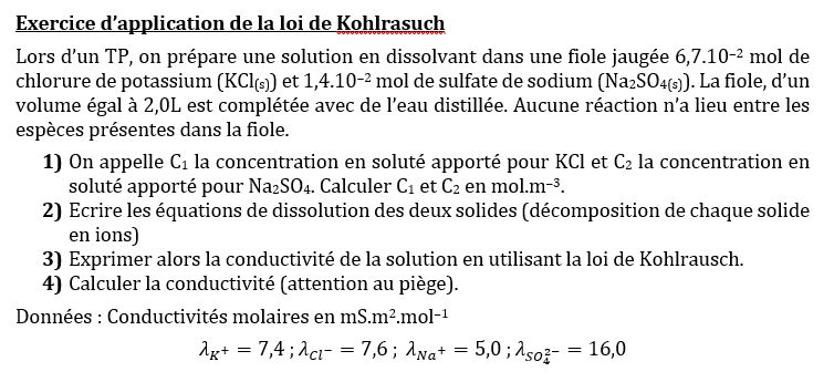 loi de Kohlrausch