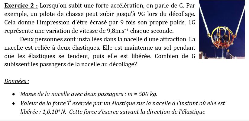 Exercices de mécanique