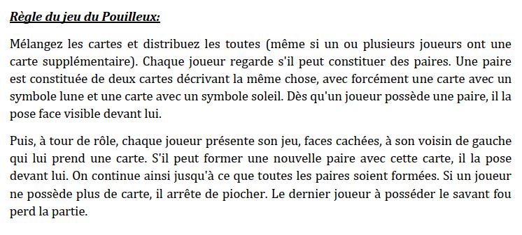 Pouilleux niveau seconde